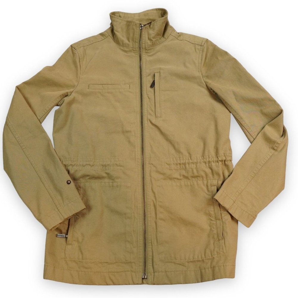 UNTUCKit Womens Military Jacket Extra Small Green Olivio field outdoors Cotton